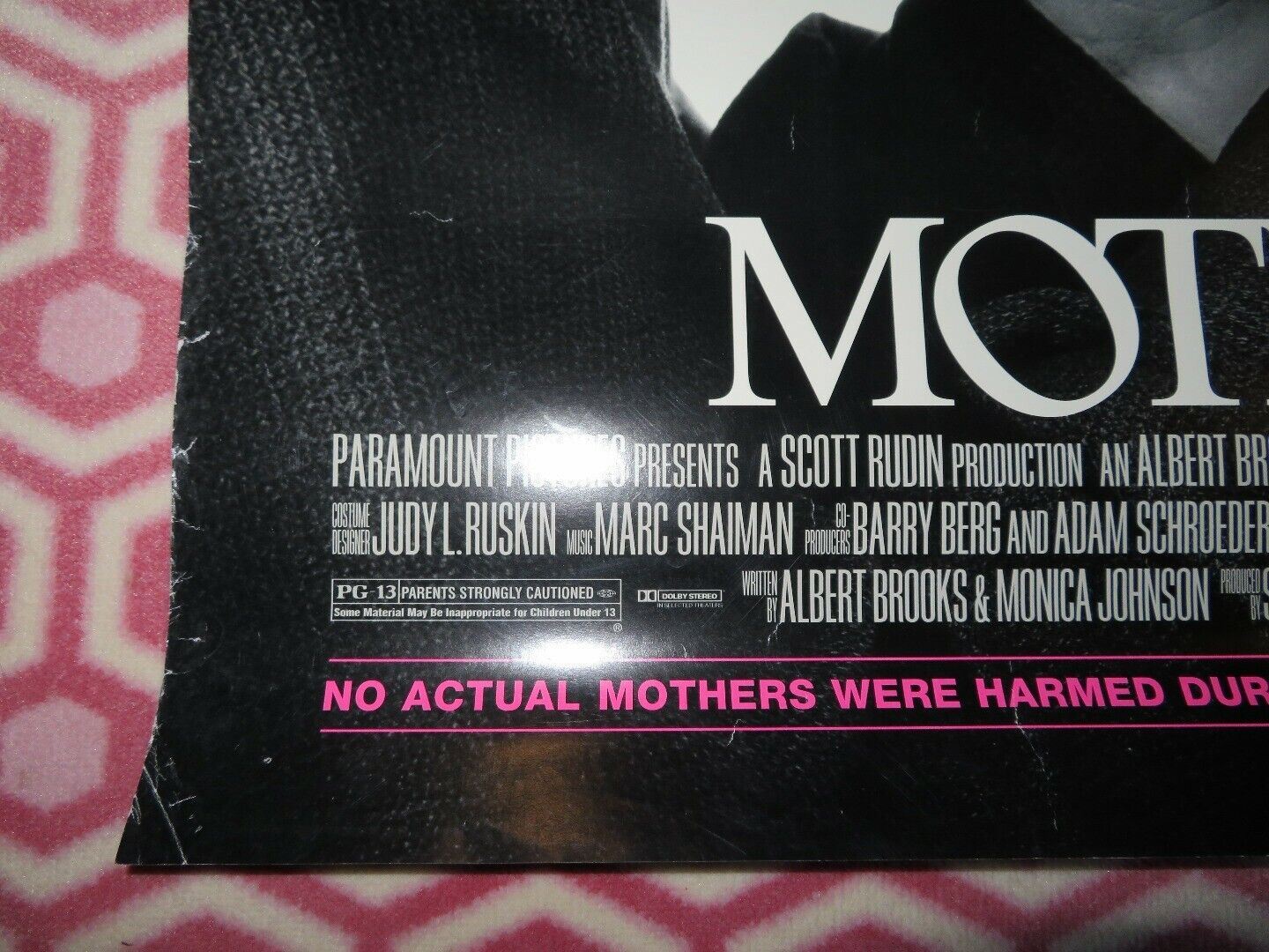 MOTHER US ONE SHEET ROLLED POSTER ALBERT BROOKS DEBBIE REYNOLDS 1996 - Rendezvous Cinema