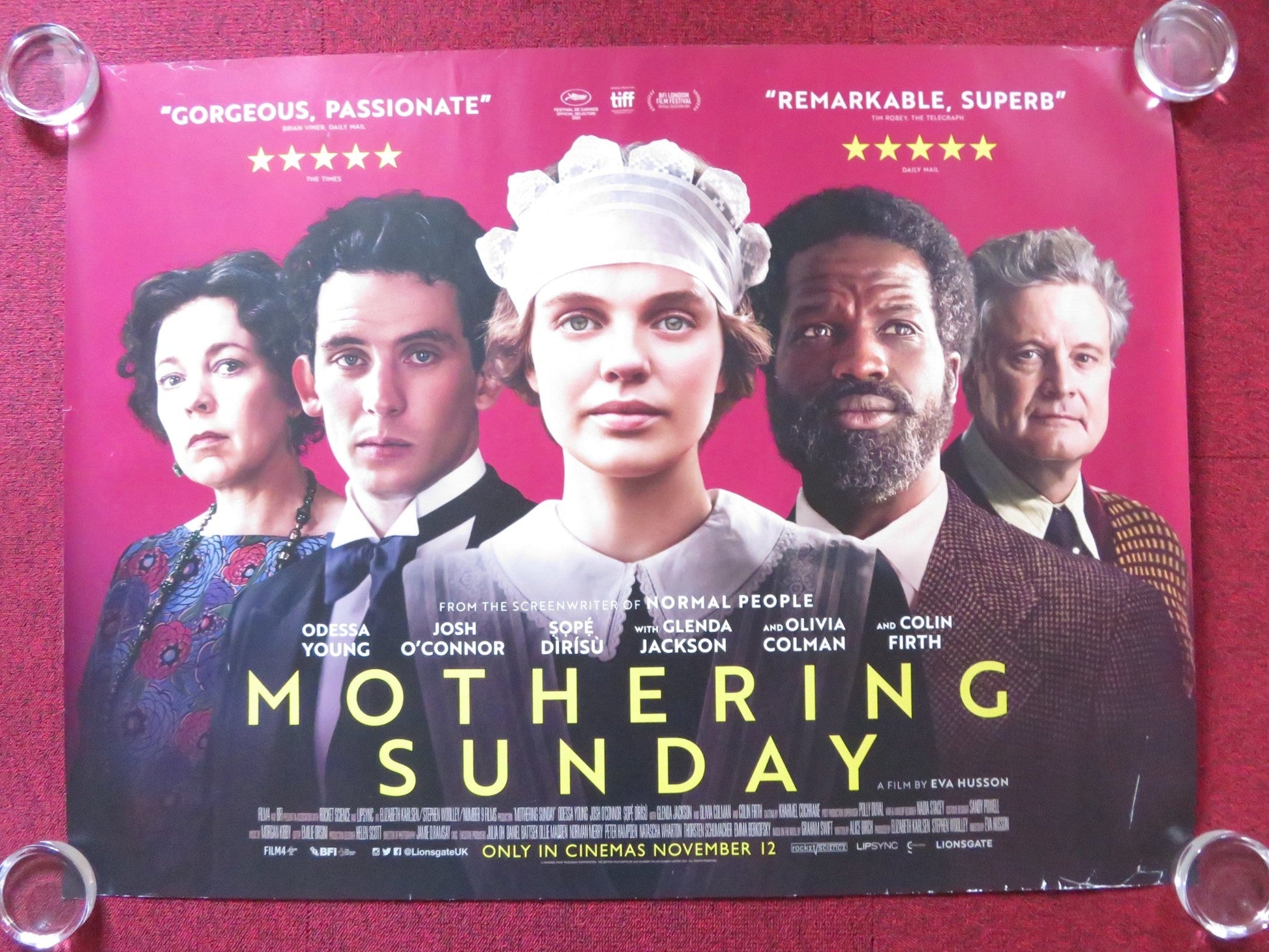 MOTHERING SUNDAY UK QUAD (30"x 40") ROLLED POSTER OLIVIA COLMAN ...