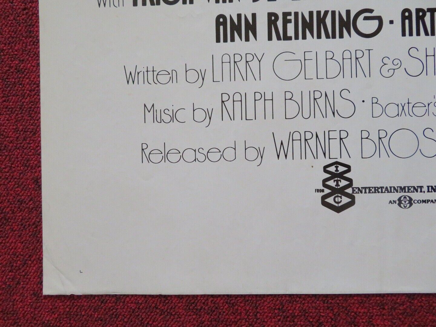 MOVIE MOVIE FOLDED US ONE SHEET POSTER GEORGE C.SCOTT TRISH VAN DEVERE 1978 Movie posters