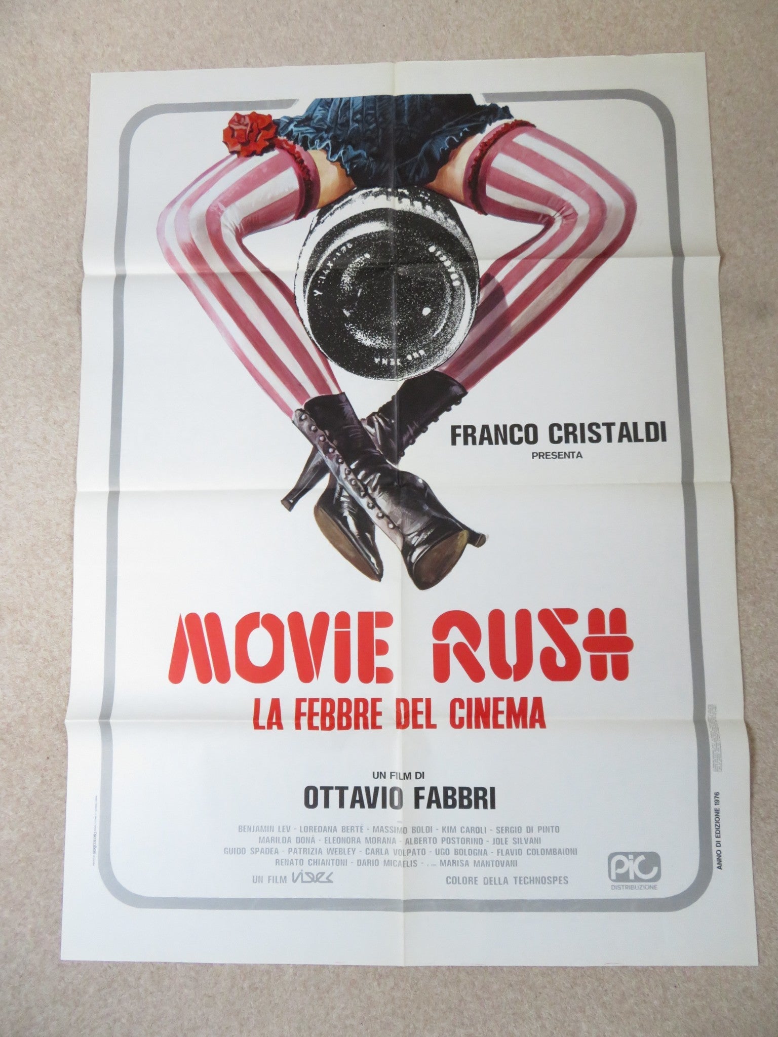 MOVIE RUSH - LE FEBBRE DEL CINEMA ITALIAN 2 FOGLIO POSTER BENJAMIN LEV 1976 Rendezvous Cinema Movie posters