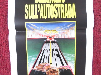 MOVING TARGET ITALIAN LOCANDINA POSTER ERNEST BORGNINE LINDA BLAIR 1989 Rendezvous Cinema Movie posters