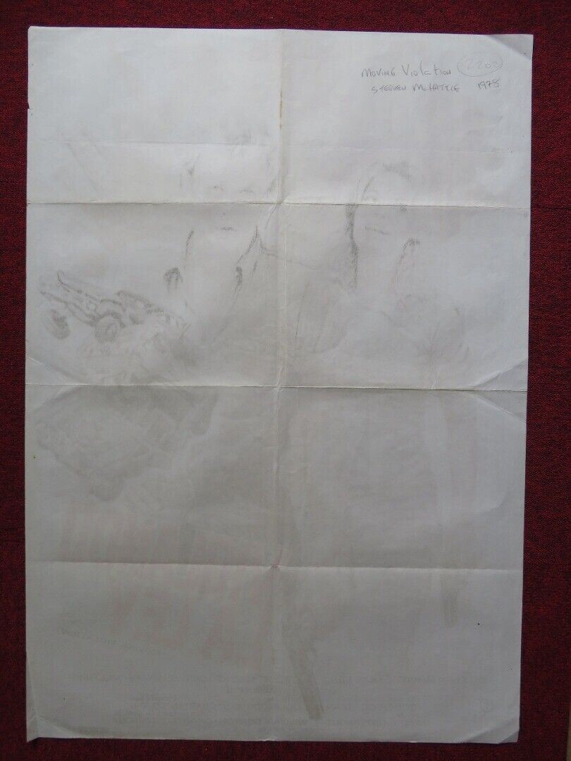 MOVING VIOLATION SPANISH ROLLED POSTER STEPHEN MCHATTIE KAY LENZ 1976 Movie posters