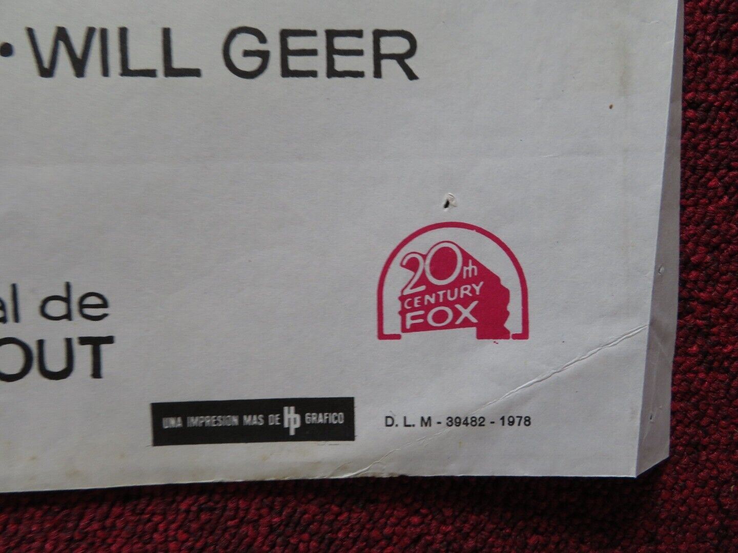 MOVING VIOLATION SPANISH ROLLED POSTER STEPHEN MCHATTIE KAY LENZ 1976 Movie posters