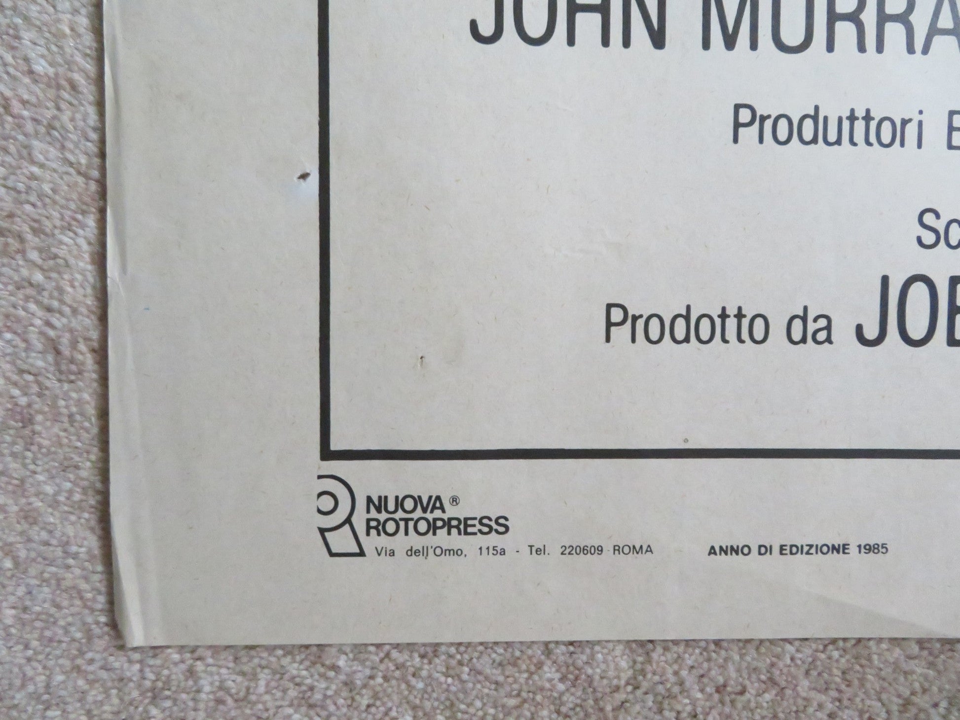 MOVING VIOLATIONS ITALIAN 2 FOGLIO POSTER JOHN MURRAY JENNIFER TILLY 1985 Rendezvous Cinema Movie posters