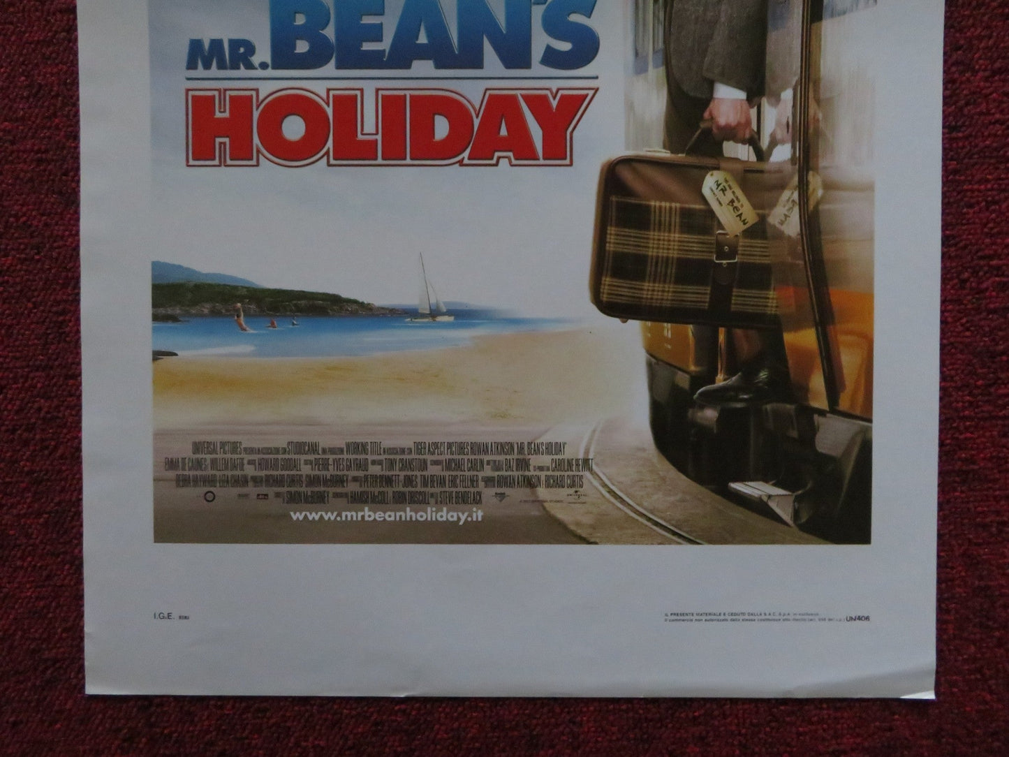 MR BEAN'S HOLIDAY ITALIAN LOCANDINA POSTER ROWAN ATKINSON STEVE PEMBERTON 2007 Rendezvous Cinema Movie posters