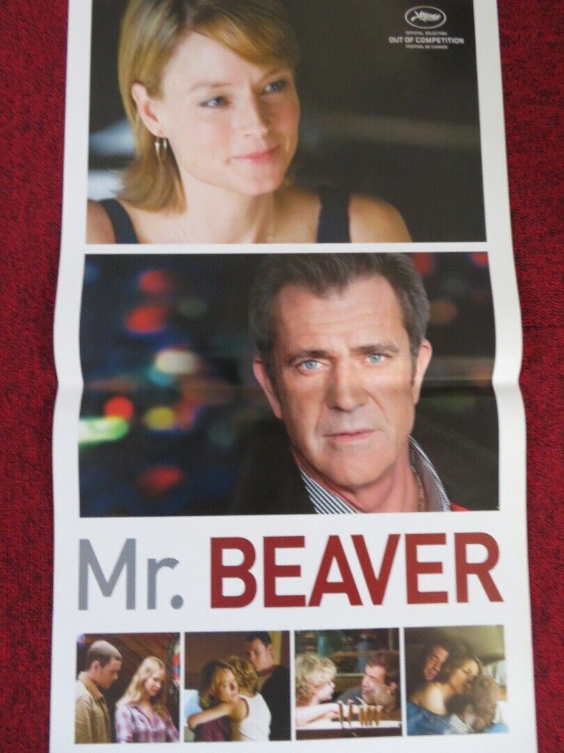 MR. BEAVER ITALIAN LOCANDINA (27.5"x13") POSTER MEL GIBSON JODIE FOSTER 2011 Movie posters