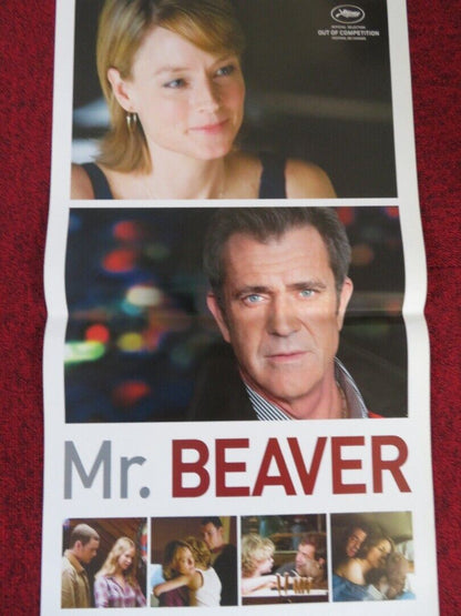 MR. BEAVER ITALIAN LOCANDINA (27.5"x13") POSTER MEL GIBSON JODIE FOSTER 2011 Movie posters
