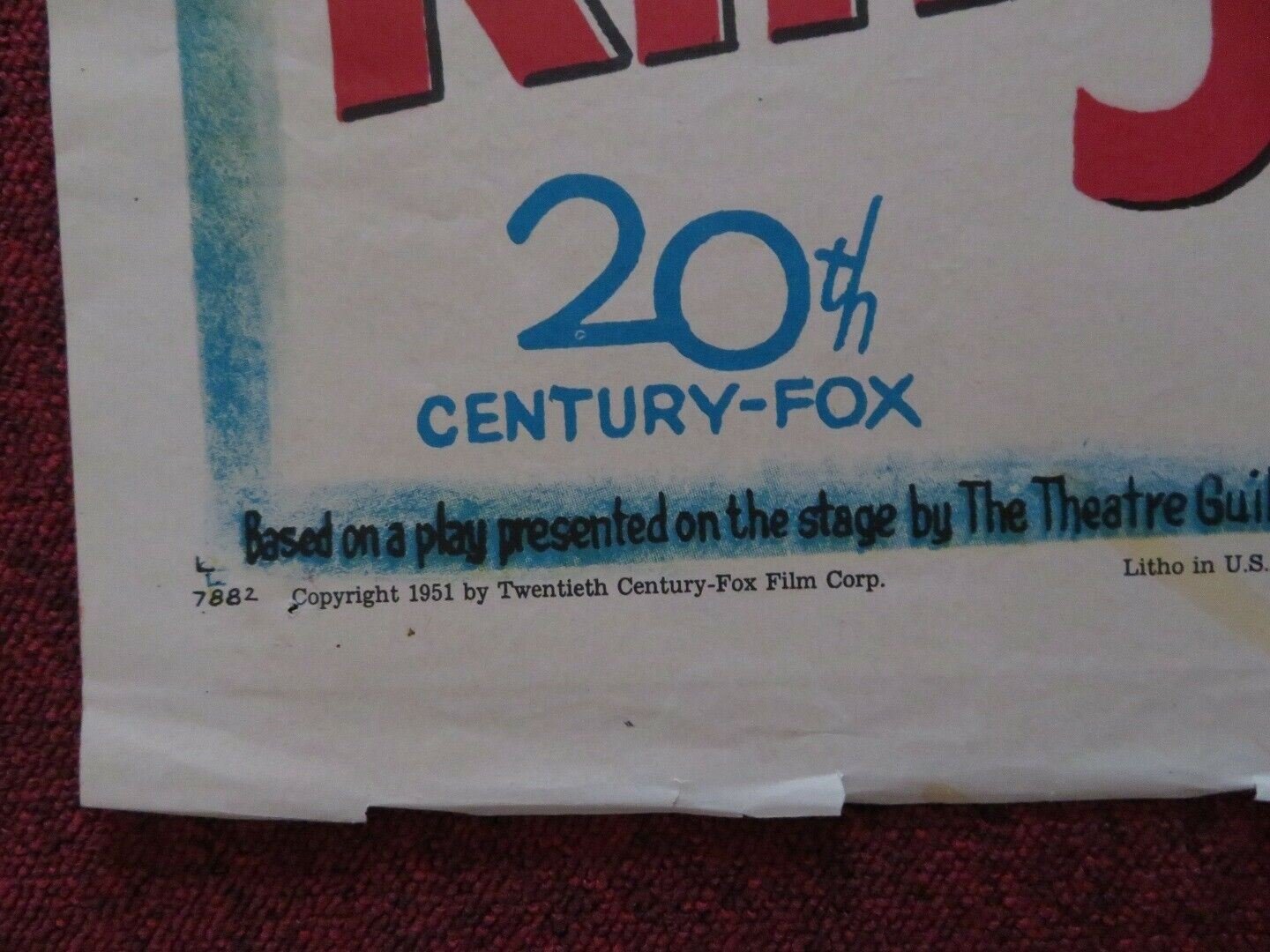 MR BELVEDERE RINGS THE BELL FOLDED US ONE SHEET POSTER CLIFTON WEBB 1951 Movie posters