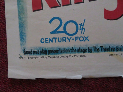 MR BELVEDERE RINGS THE BELL FOLDED US ONE SHEET POSTER CLIFTON WEBB 1951 Movie posters