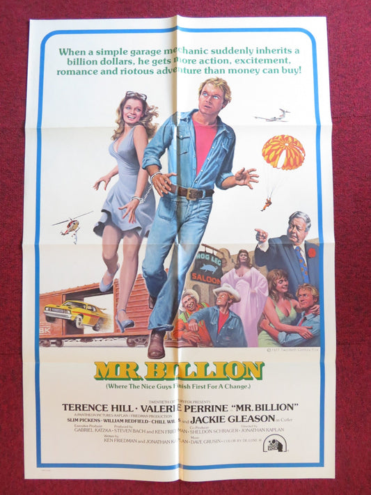 MR. BILLION FOLDED US ONE SHEET POSTER TERENCE HILL VALERIE PERRINE 1977 Rendezvous Cinema Movie posters