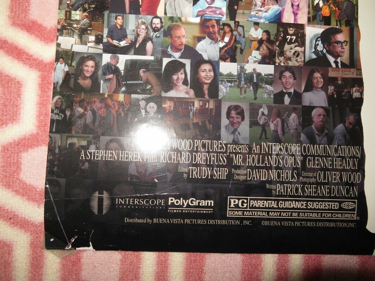 MR. HOLLAND'S OPUS ONE SHEET ROLLED POSTER RICHARD DREYFUSS 1995 Movie posters