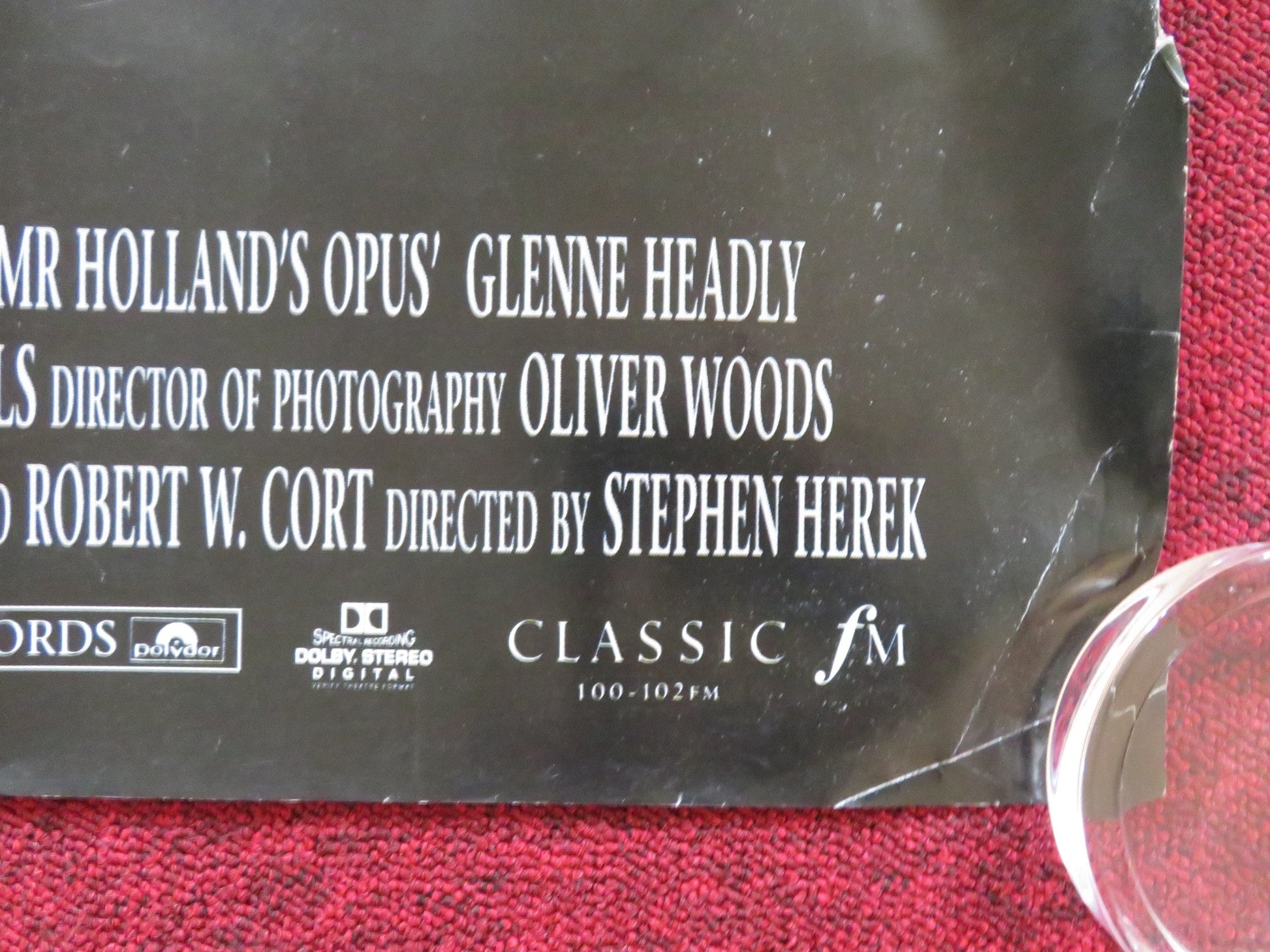 MR. HOLLAND'S OPUS UK QUAD (30"x 40") ROLLED POSTER RICHARD DREYFUSS 1995 Rendezvous Cinema Movie posters