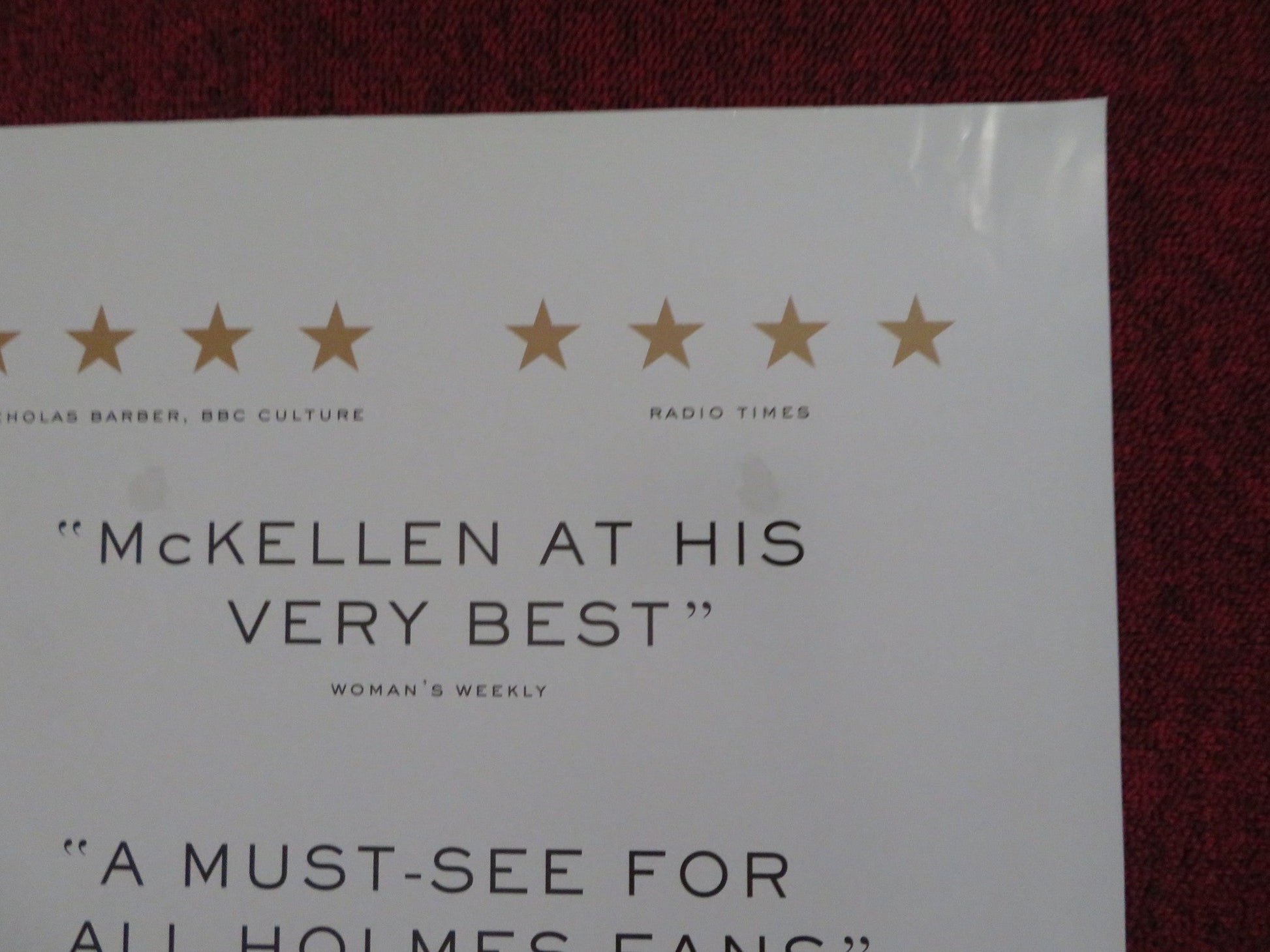 MR HOLMES UK QUAD (30"x 40") ROLLED POSTER IAN MCKELLEN LAURA LINNEY 2015 Rendezvous Cinema Movie posters