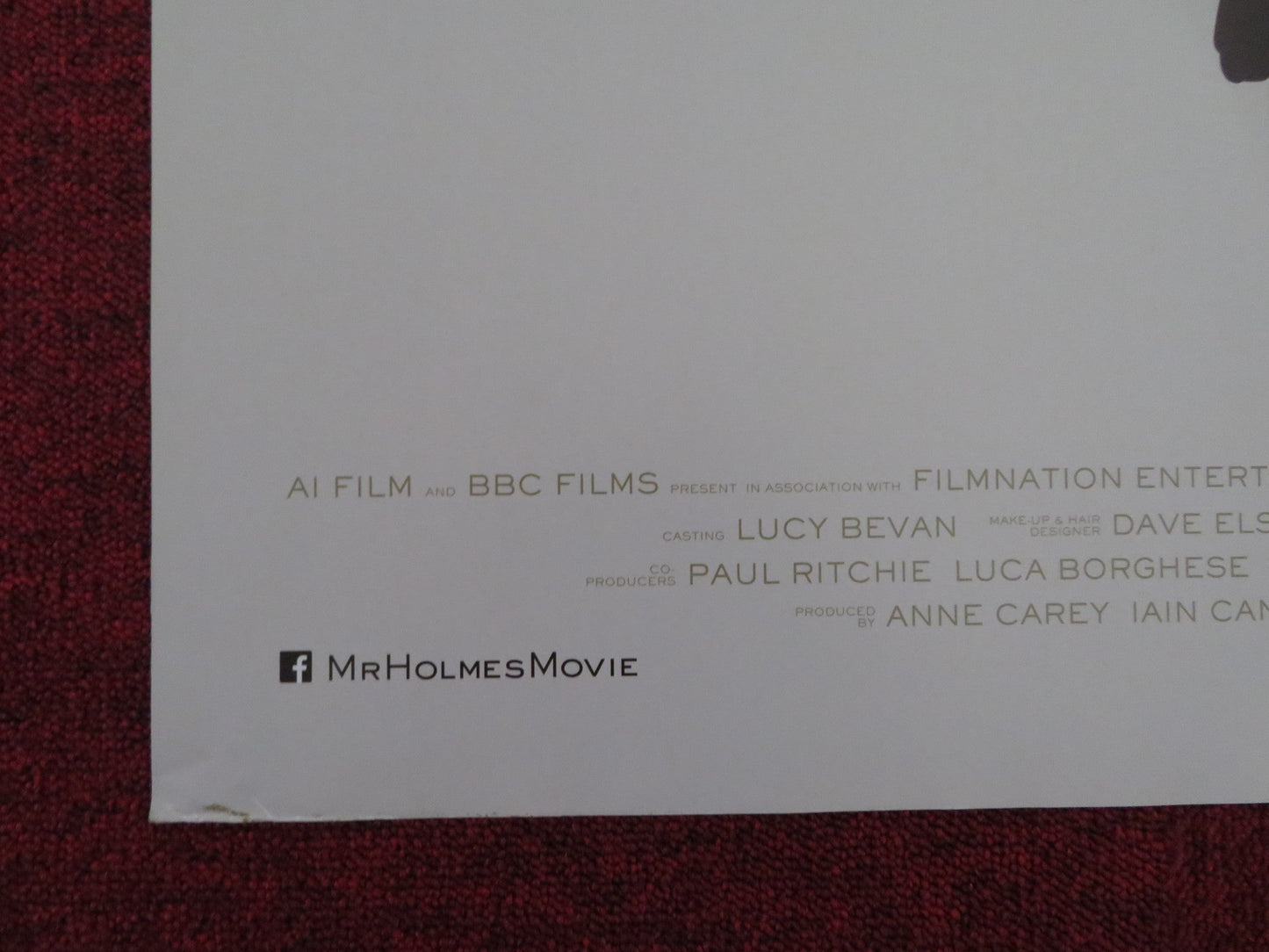 MR HOLMES UK QUAD (30"x 40") ROLLED POSTER IAN MCKELLEN LAURA LINNEY 2015 Rendezvous Cinema Movie posters