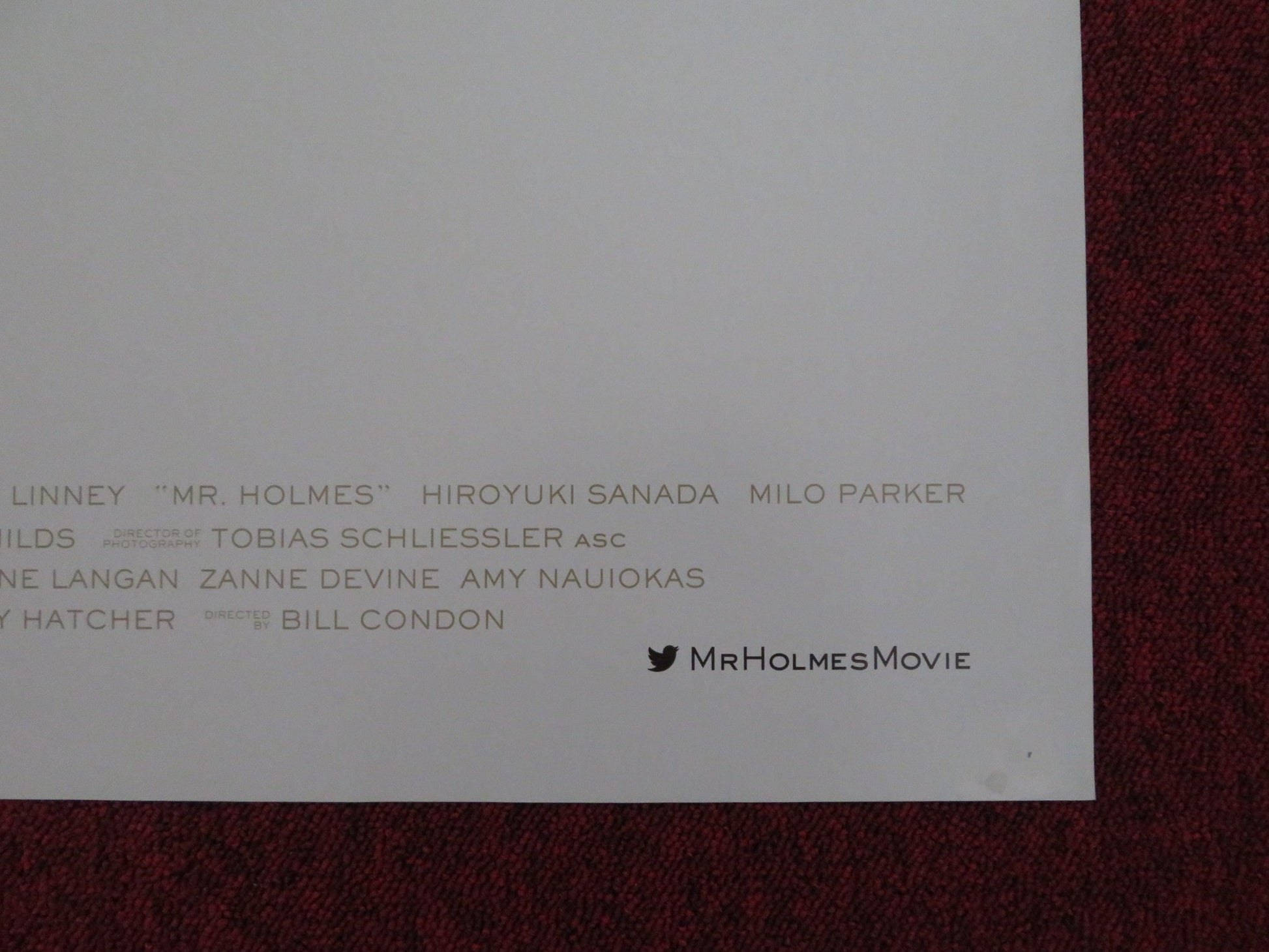 MR HOLMES UK QUAD (30"x 40") ROLLED POSTER IAN MCKELLEN LAURA LINNEY 2015 Rendezvous Cinema Movie posters