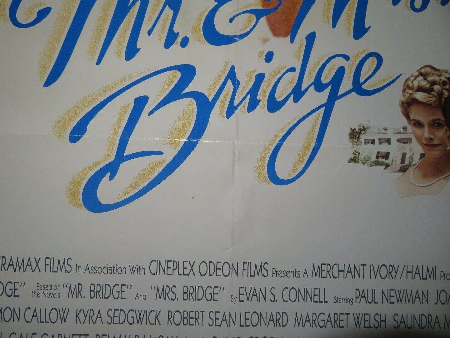 MR.& MRS BRIDGE US ONE SHEET POSTER PAUL NEWMAN SAUNDRA MCCLAIN 1990 Movie posters