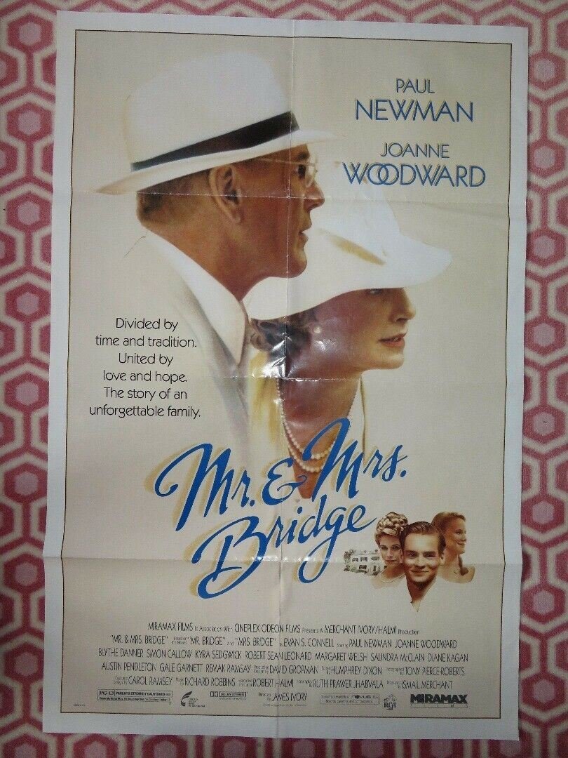 MR.& MRS BRIDGE US ONE SHEET POSTER PAUL NEWMAN SAUNDRA MCCLAIN 1990 Movie posters