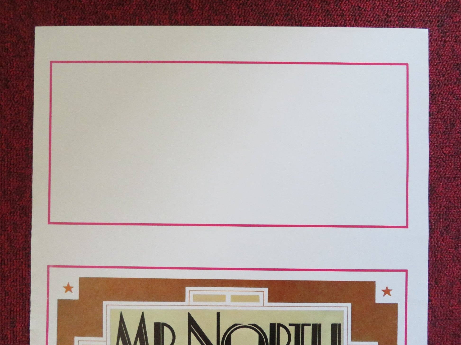 MR NORTH ITALIAN LOCANDINA POSTER ANTHONY EDWARDS ROBERT MITCHUM 1988 Rendezvous Cinema Movie posters