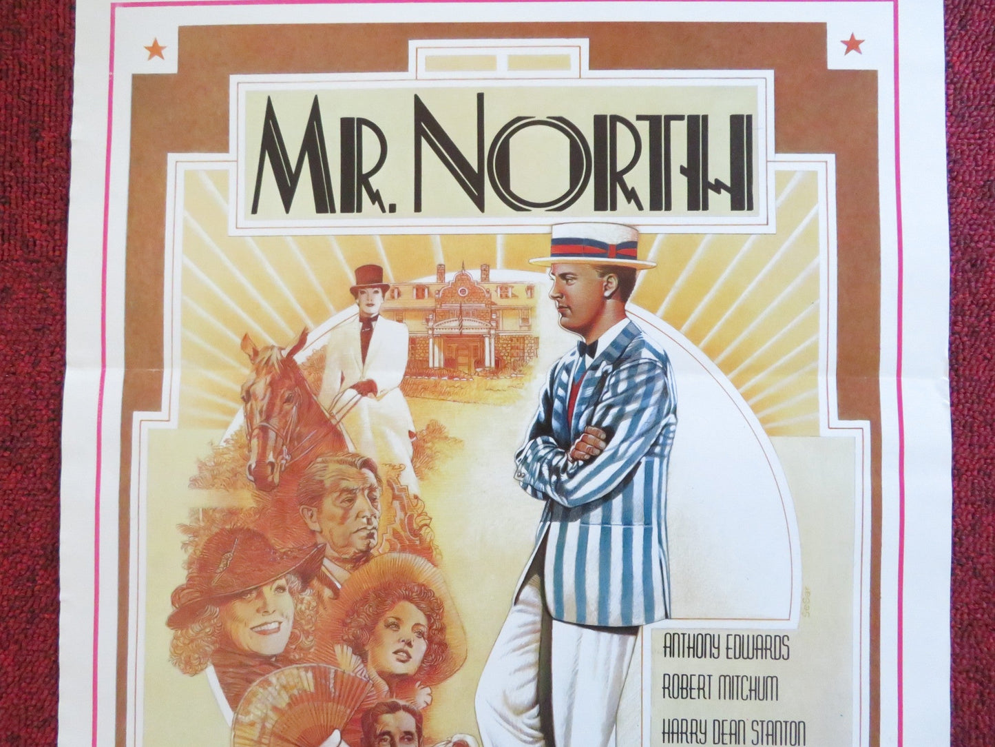 MR NORTH ITALIAN LOCANDINA POSTER ANTHONY EDWARDS ROBERT MITCHUM 1988 Rendezvous Cinema Movie posters