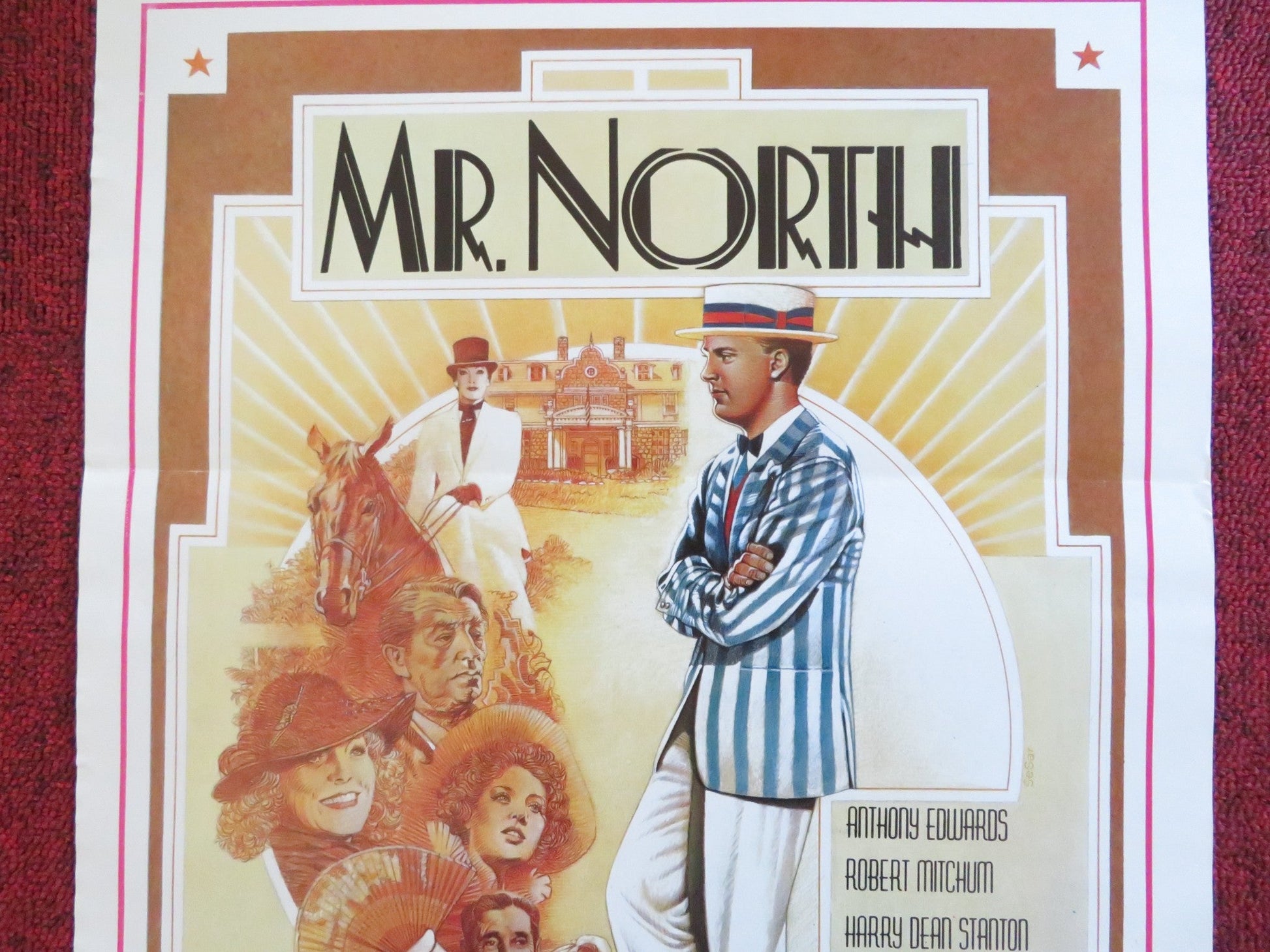 MR NORTH ITALIAN LOCANDINA POSTER ANTHONY EDWARDS ROBERT MITCHUM 1988 Rendezvous Cinema Movie posters