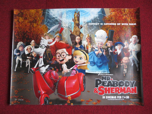 MR. PEABODY AND SHERMAN UK QUAD (30"x 40") ROLLED POSTER TY BURRELL 2014 Rendezvous Cinema Movie posters