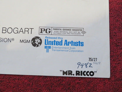 MR RICCO FOLDED US ONE SHEET POSTER DEAN MARTIN EUGENE ROCHE 1975 Movie posters
