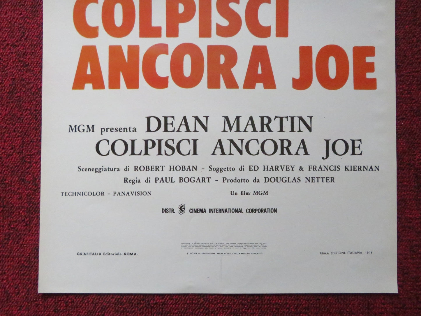 MR RICCO ITALIAN LOCANDINA POSTER DEAN MARTIN EUGENE ROCHE 1975 Rendezvous Cinema Movie posters