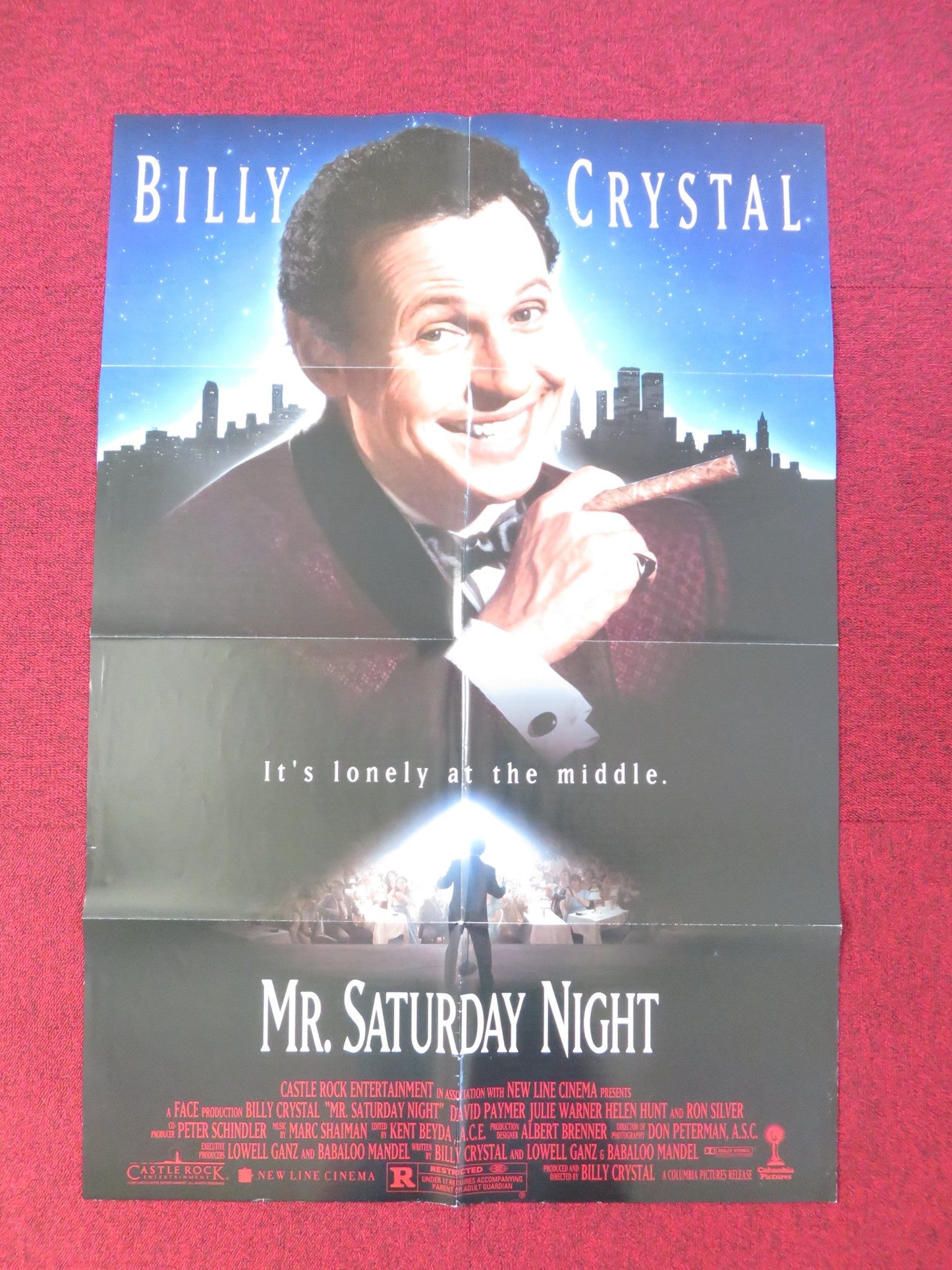 MR SATURDAY NIGHT FOLDED US ONE SHEET POSTER BILLY CRYSTAL DAVID PAYMER 1992 Rendezvous Cinema Movie posters