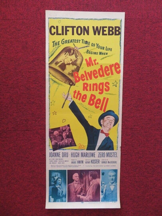 MR.BELVEDERE RING THE BELL US INSERT (14"x 36") POSTER CLIFTON WEBB 1951 Movie posters