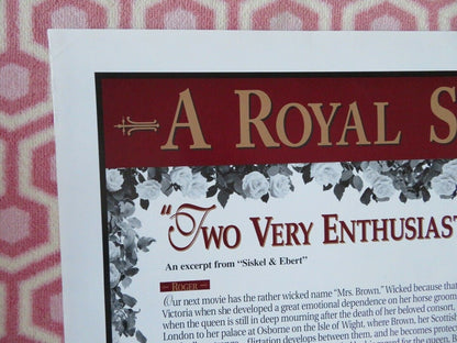 MRS. BROWN US ONE SHEET ROLLED POSTER JUDI DENCH BILLY CONNOLLY 1997 Rendezvous Cinema Movie posters