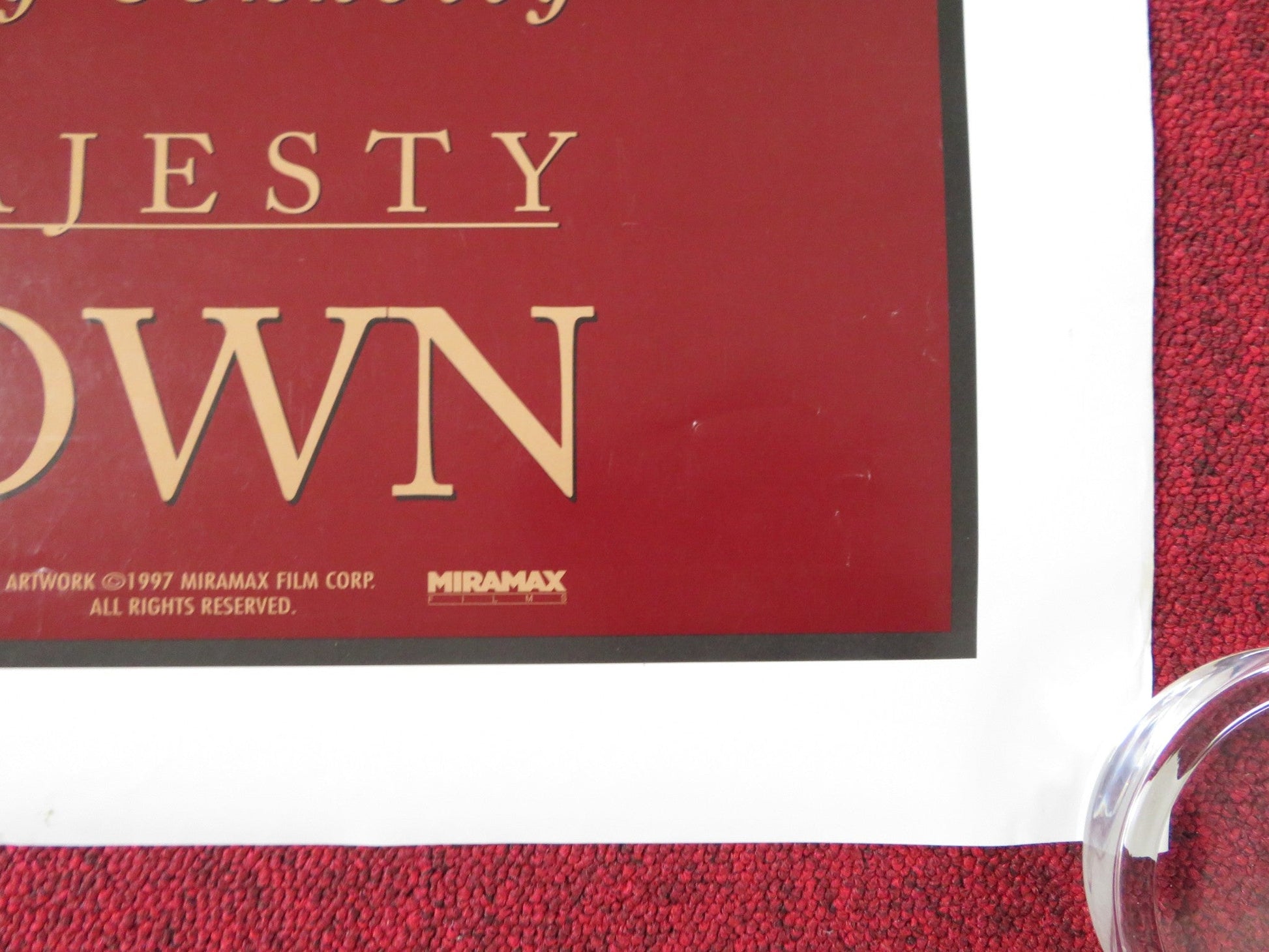 MRS. BROWN US ONE SHEET ROLLED POSTER JUDI DENCH BILLY CONNOLLY 1997 Rendezvous Cinema Movie posters