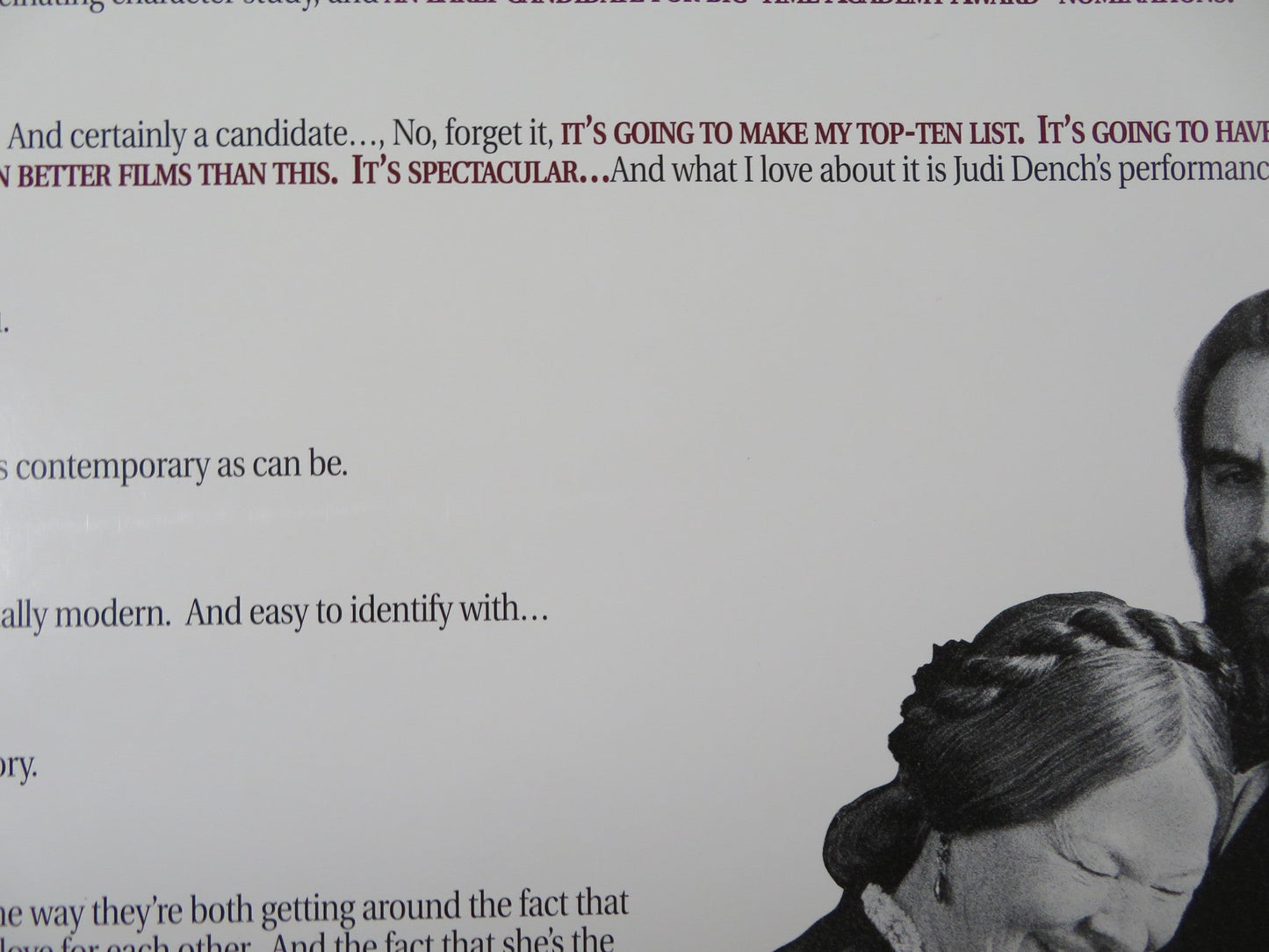 MRS. BROWN US ONE SHEET ROLLED POSTER JUDI DENCH BILLY CONNOLLY 1997 Rendezvous Cinema Movie posters