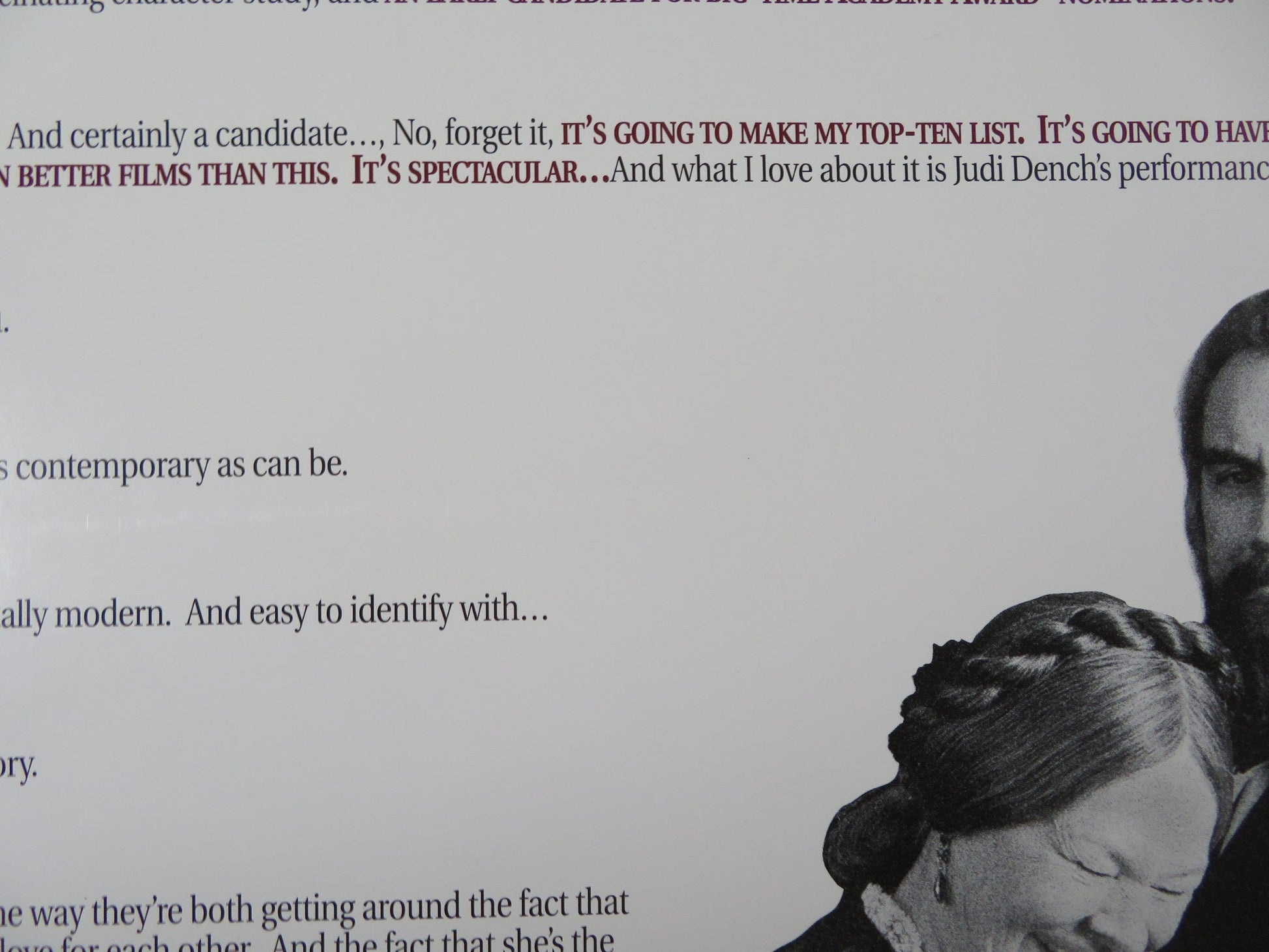 MRS. BROWN US ONE SHEET ROLLED POSTER JUDI DENCH BILLY CONNOLLY 1997 Rendezvous Cinema Movie posters