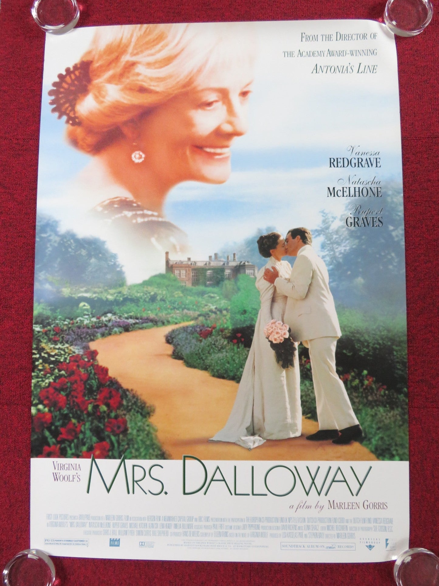 MRS. DALLOWAY US ONE SHEET ROLLED POSTER VANESSA REDGRAVE NATASCHA MCELHONE 1997 Rendezvous Cinema Movie posters