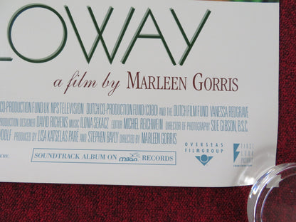 MRS. DALLOWAY US ONE SHEET ROLLED POSTER VANESSA REDGRAVE NATASCHA MCELHONE 1997 Rendezvous Cinema Movie posters