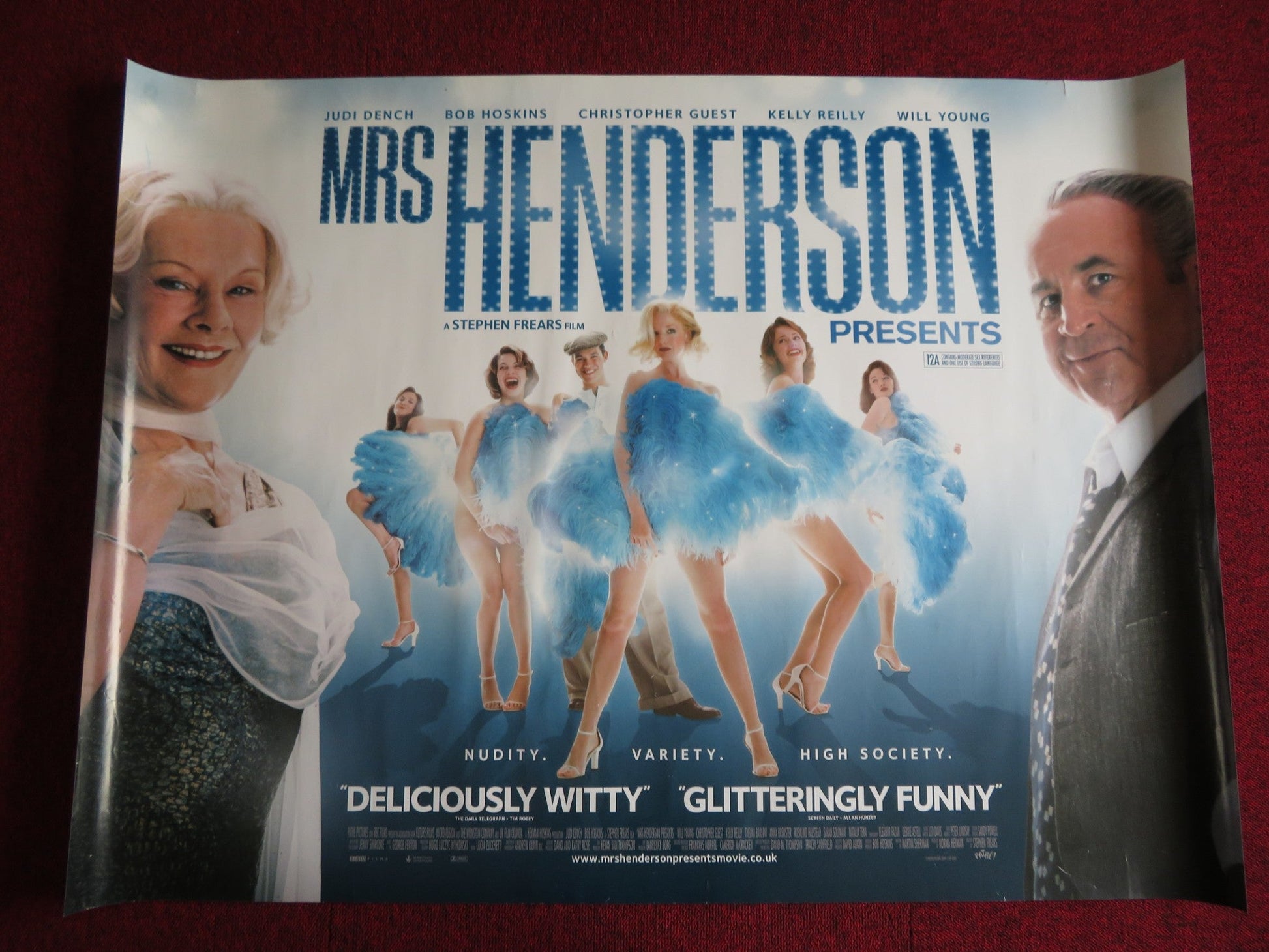 MRS. HENDERSON PRESENTS UK QUAD (30"x 40") ROLLED POSTER J.DENCH B.HOSKINS 2005 Rendezvous Cinema Movie posters