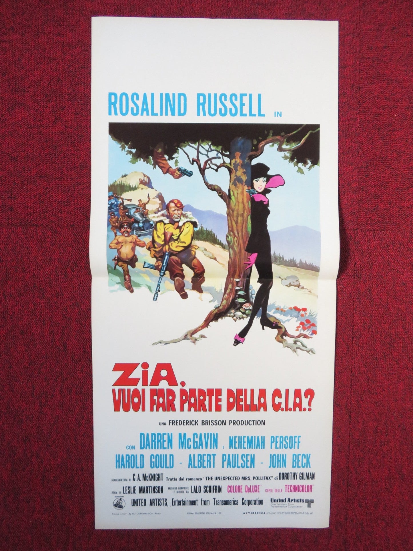 MRS. POLLIFAX - SPY ITALIAN LOCANDINA POSTER ROSALIND RUSSELL DARREN MCGAVIN 1971 Rendezvous Cinema Movie posters