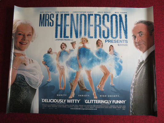 MRS.HENDERSON PRESENTS UK QUAD (30"x 40") ROLLED POSTER JUDI DENCH HOSKINS 2005 Rendezvous Cinema Movie posters