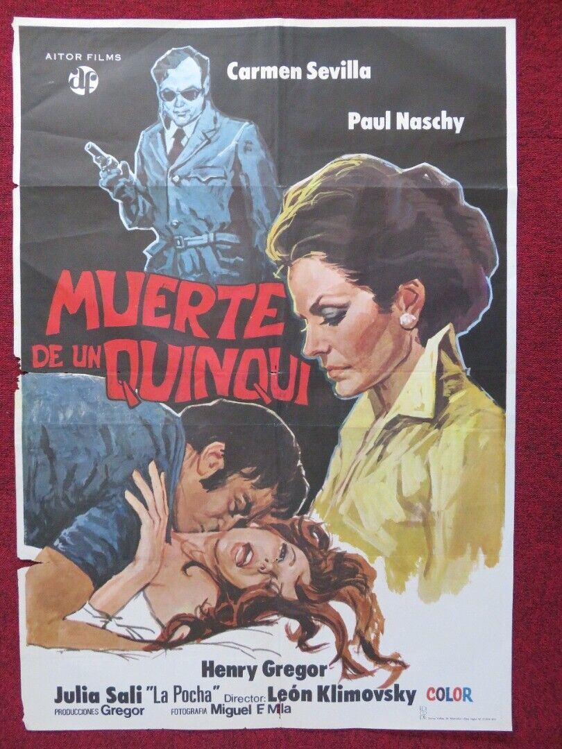 MUERTE DE UN QUINQUI SPANISH ROLLED POSTER CARMEN SEVILLA PAUL NASCHY 1975 Movie posters