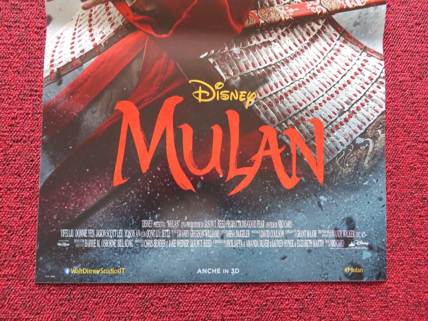 MULAN ITALIAN LOCANDINA (27"x12.5") POSTER DISNEY LIU YIFEI 2020 - Rendezvous Cinema