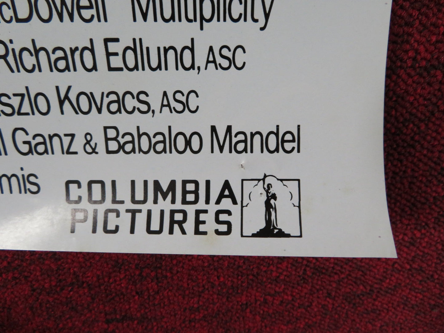 MULTIPLICITY VHS VIDEO POSTER MICHAEL KEATON ANDIE MACDOWELL 1996 Rendezvous Cinema Movie posters