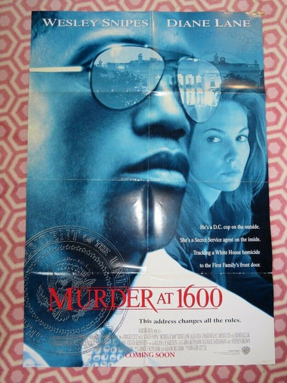 MURDER AT 1600 FOLDED US ONE SHEET POSTER WESLEY SNIPES DIANE LANE 1996 Movie posters