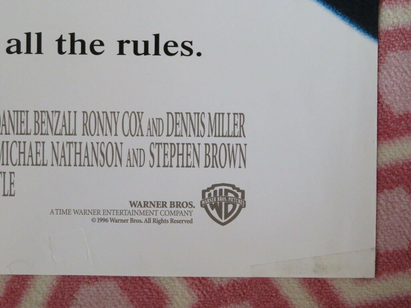 MURDER AT 1600 FOLDED US ONE SHEET POSTER WESLEY SNIPES DIANE LANE 1996 Movie posters