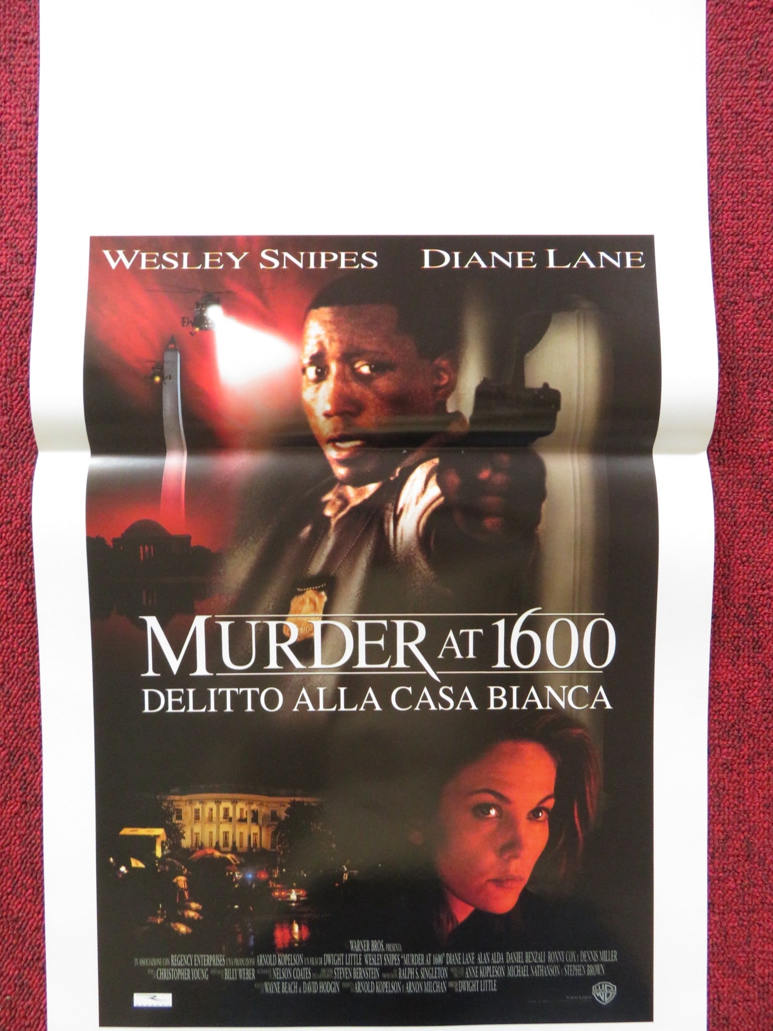 MURDER AT 1600 ITALIAN LOCANDINA POSTER WESLEY SNIPES DIANE LANE 1997 Rendezvous Cinema Movie posters