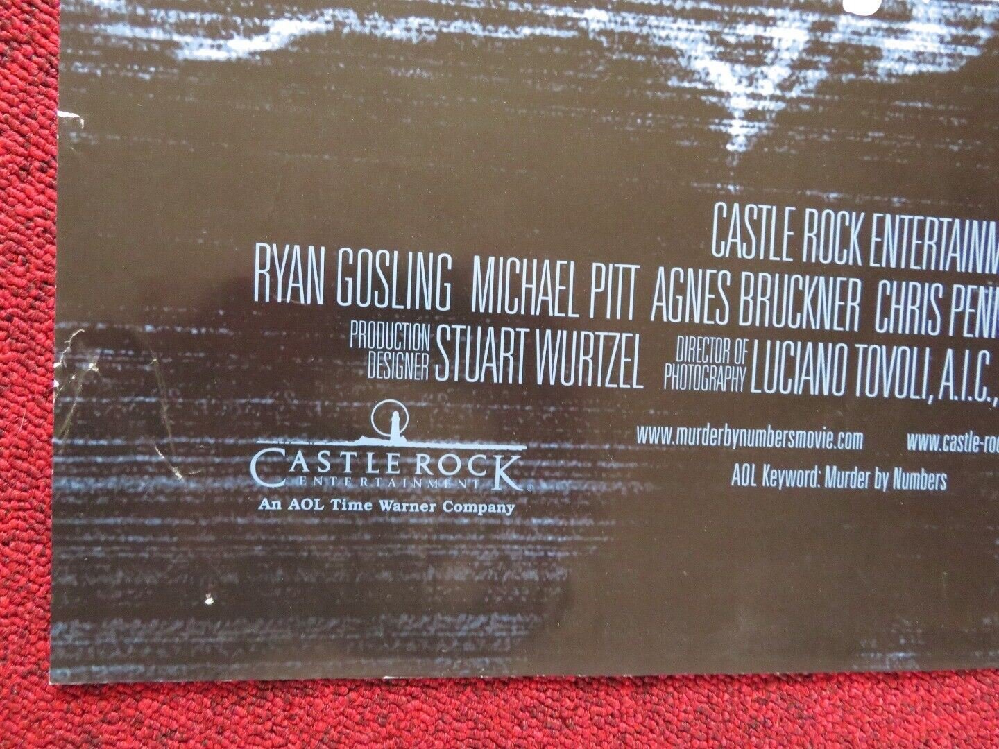 MURDER BY NUMBERS FOLDED US ONE SHEET POSTER SANDRA BULLOCK 2002 Movie posters