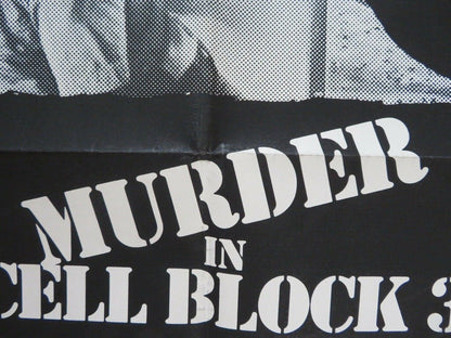 MURDER IN CELL BLOCK 3 / Fast - Walking FOLDED US ONE SHEET POSTER JAMES WOOD 1982 Movie posters