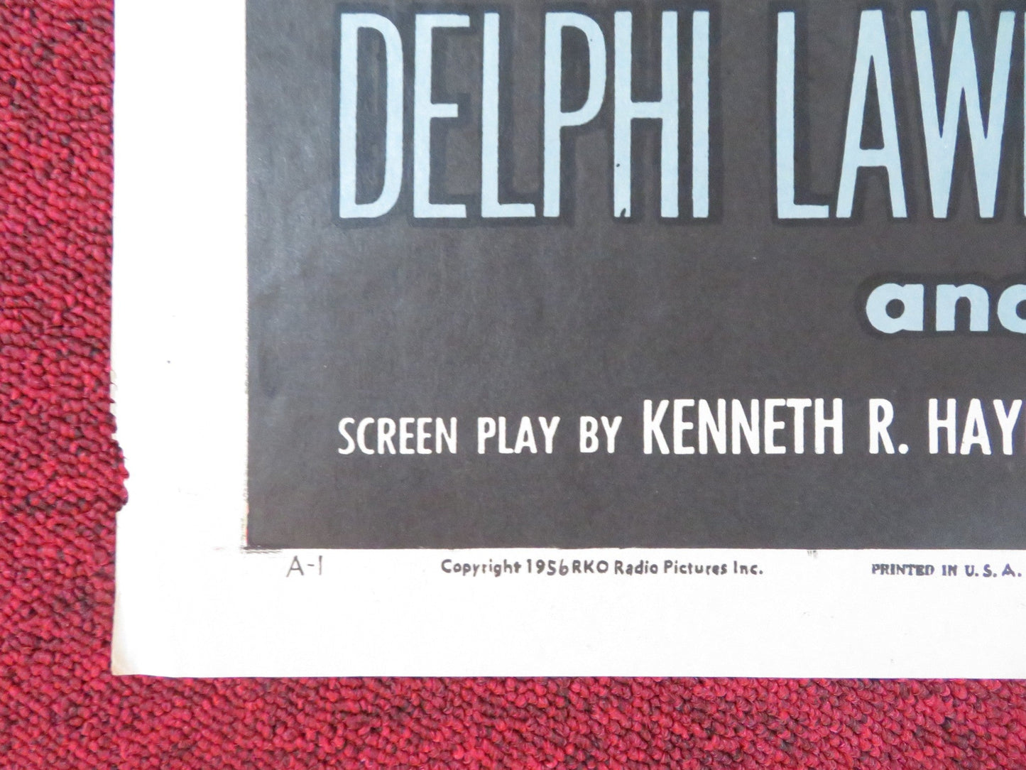 MURDER ON APPROVAL FOLDED US ONE SHEET POSTER TOM CONWAY DELPHI LAWRENCE 1956 Rendezvous Cinema Movie posters