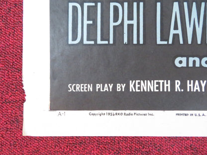 MURDER ON APPROVAL FOLDED US ONE SHEET POSTER TOM CONWAY DELPHI LAWRENCE 1956 Rendezvous Cinema Movie posters