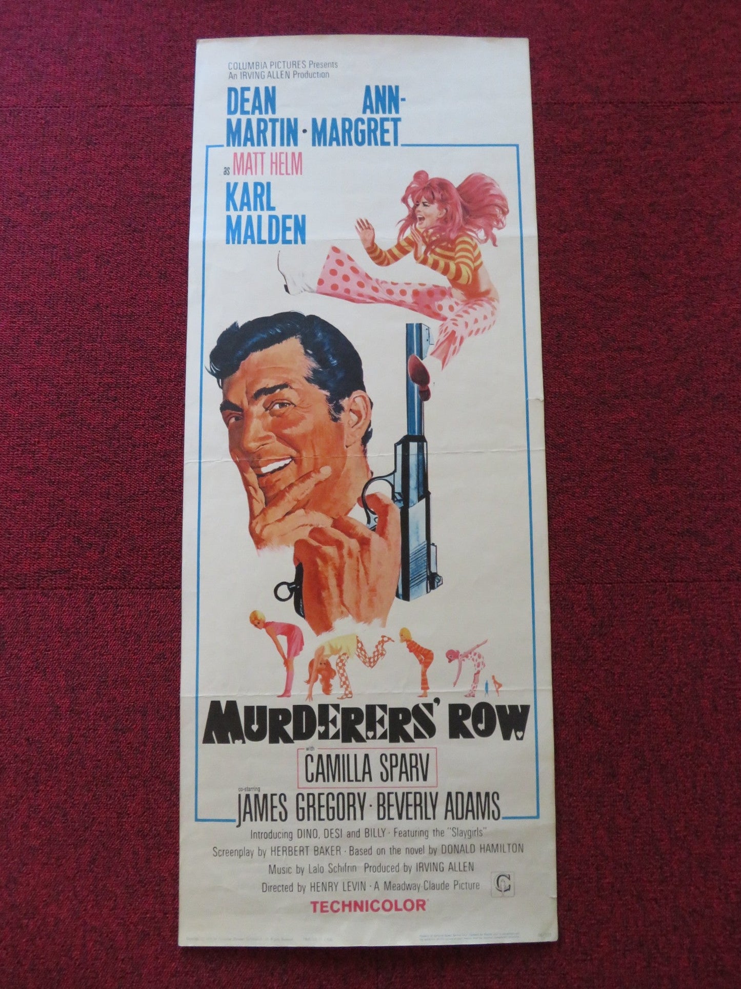 MURDERERS' ROW US INSERT (14"x 36") POSTER DEAN MARTIN ANN - MARGRET 1966 Rendezvous Cinema Movie posters