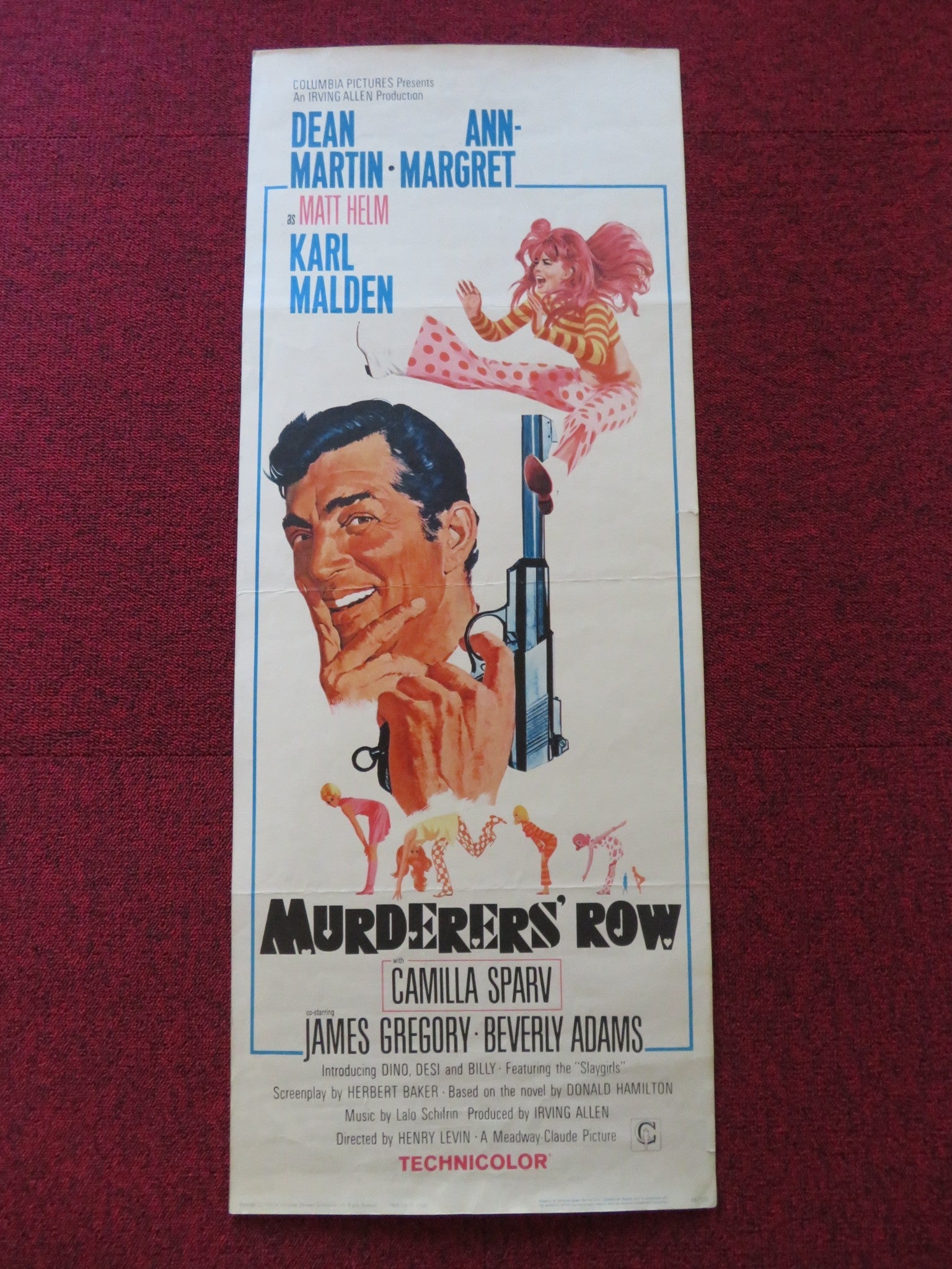 MURDERERS' ROW US INSERT (14"x 36") POSTER DEAN MARTIN ANN - MARGRET 1966 Rendezvous Cinema Movie posters